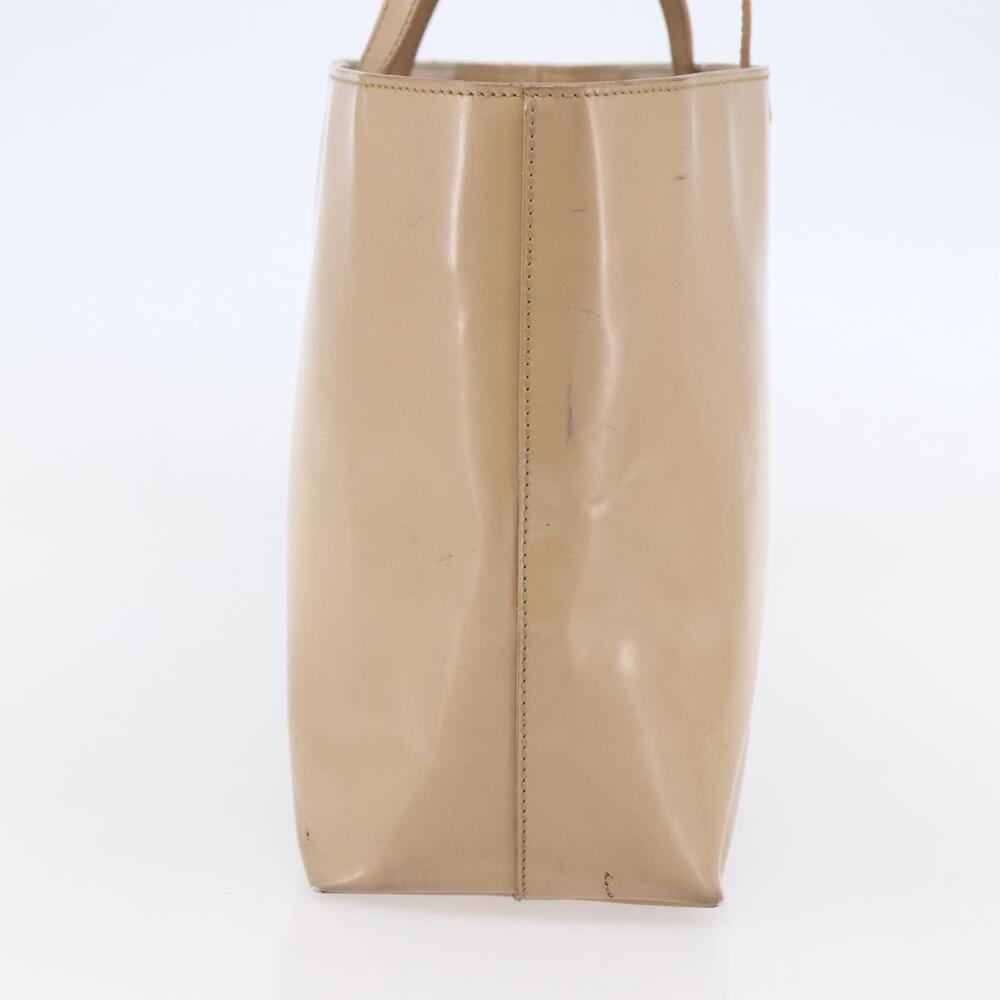 PRADA Tote Bag Enamel Beige Auth BA6491 - Picture 3 of 16